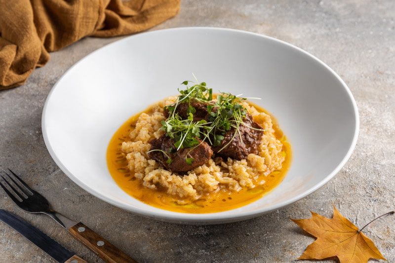 Ossobucco Milanese. Milan cuisine.