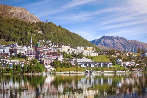 St Moritz on the Bernina Express
